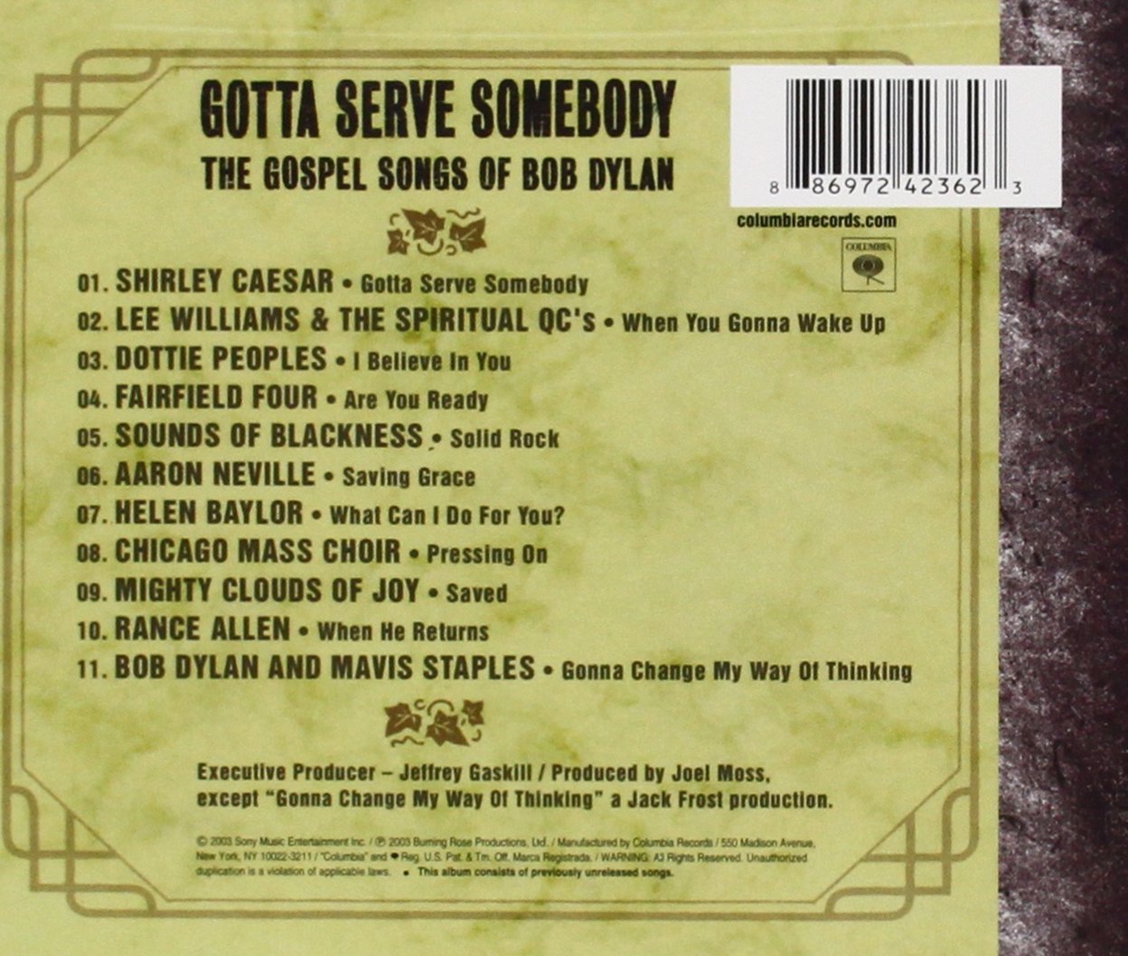 Gotta Serve Somebody - The Gospel Songs of Bob Dylan (DVD)