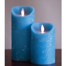 [LED 양초]FLAMELESS CANDLE BLUE DISTRESSED - 블루 [7인치]